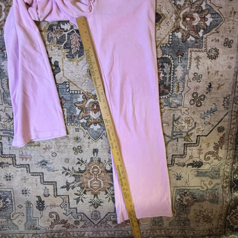 Juicy Couture Pink Velour Track Pants Logo Flare Leg Y2K Low Rise Lounge Small - Picture 10 of 10